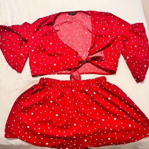 Two piece Tie up shirt and shirt set